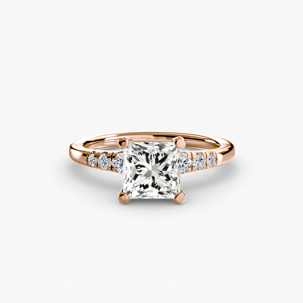 Solitaire with Shoulder Accents - VYKA Diamonds