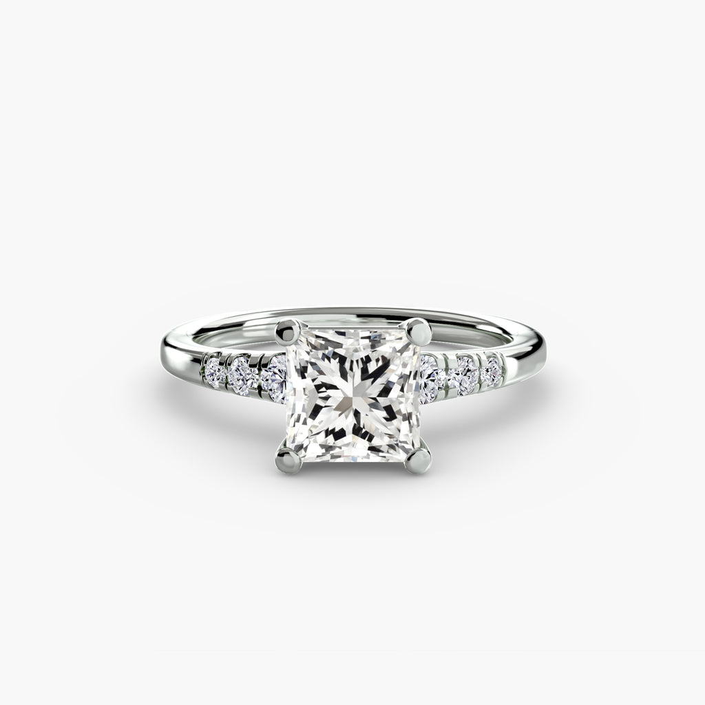 Solitaire with Shoulder Accents - VYKA Diamonds