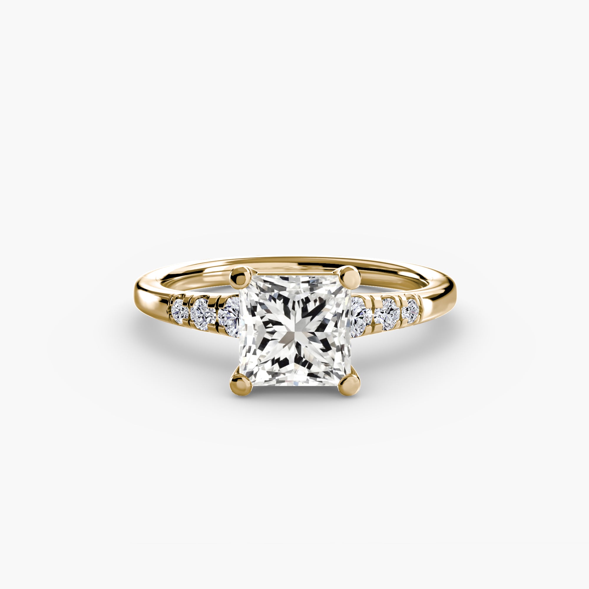 Solitaire with Shoulder Accents - VYKA Diamonds