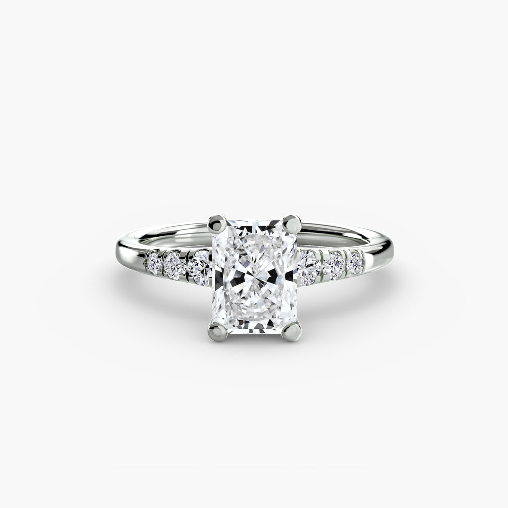 Solitaire with Shoulder Accents - VYKA Diamonds