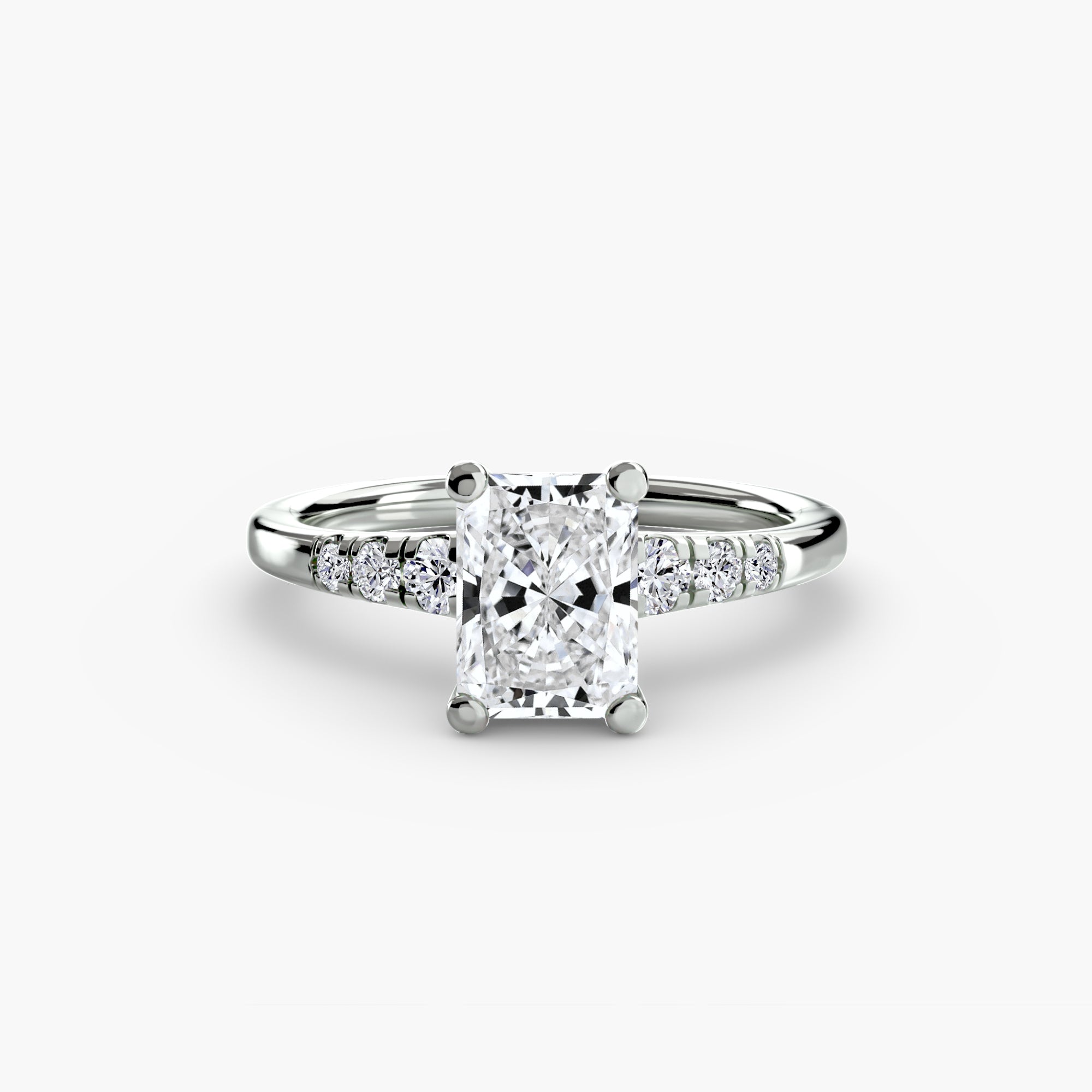Solitaire with Shoulder Accents - VYKA Diamonds