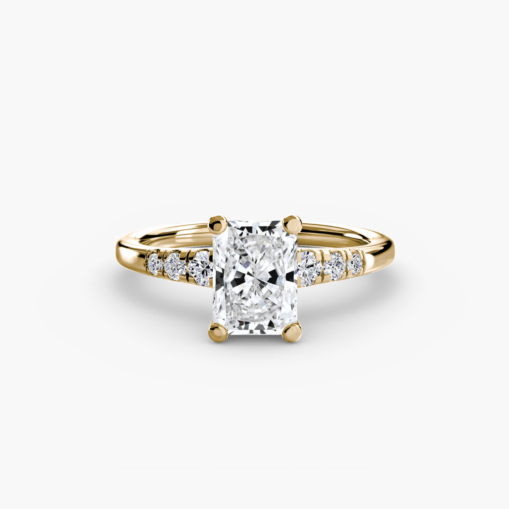 Solitaire with Shoulder Accents - VYKA Diamonds