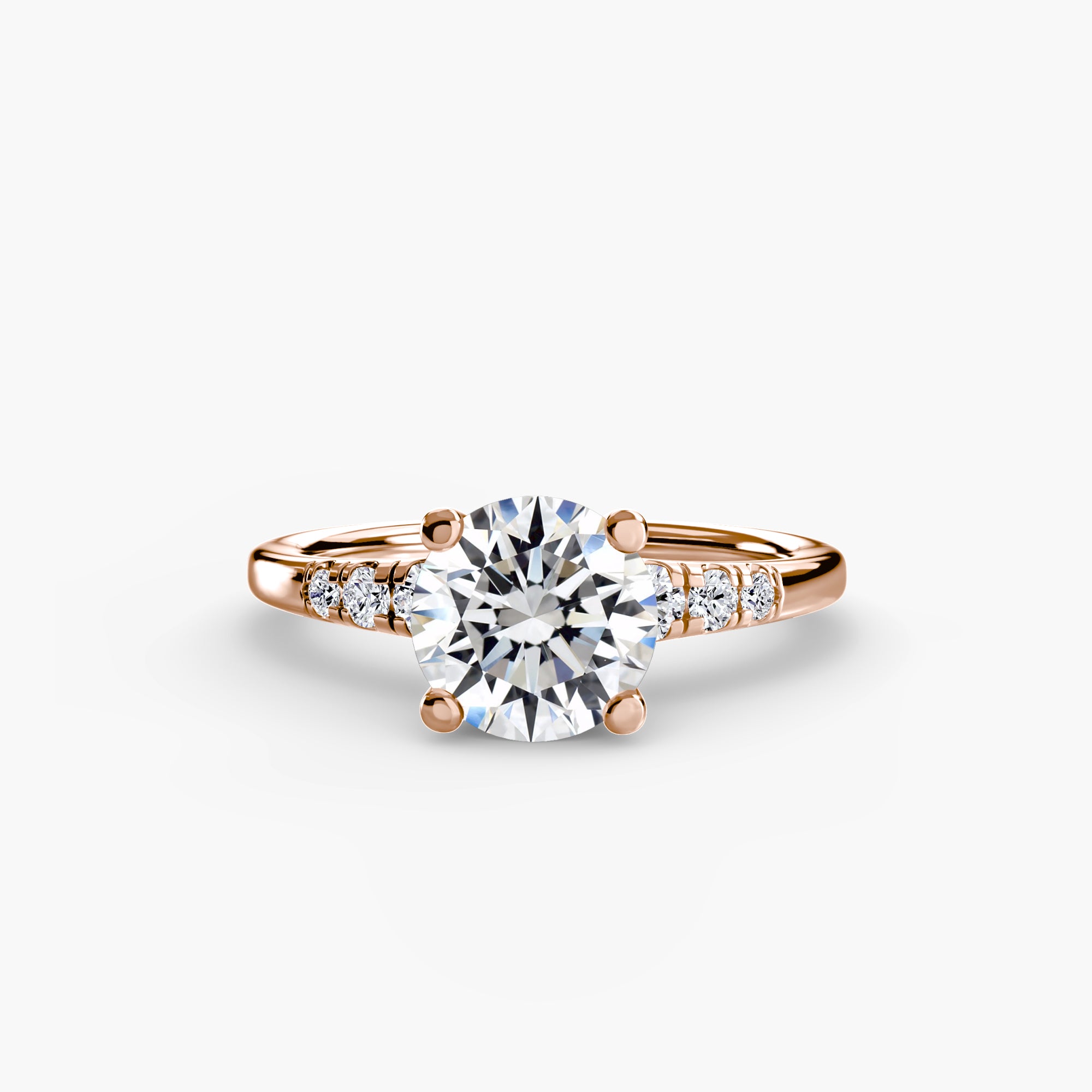 Solitaire with Shoulder Accents - VYKA Diamonds