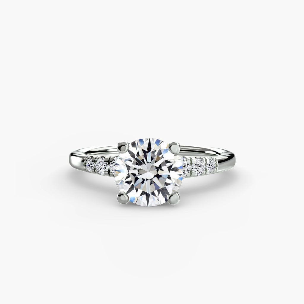 Solitaire with Shoulder Accents - VYKA Diamonds
