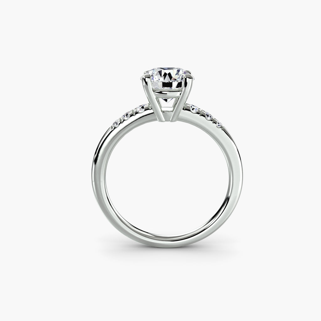 Solitaire with Shoulder Accents - VYKA Diamonds
