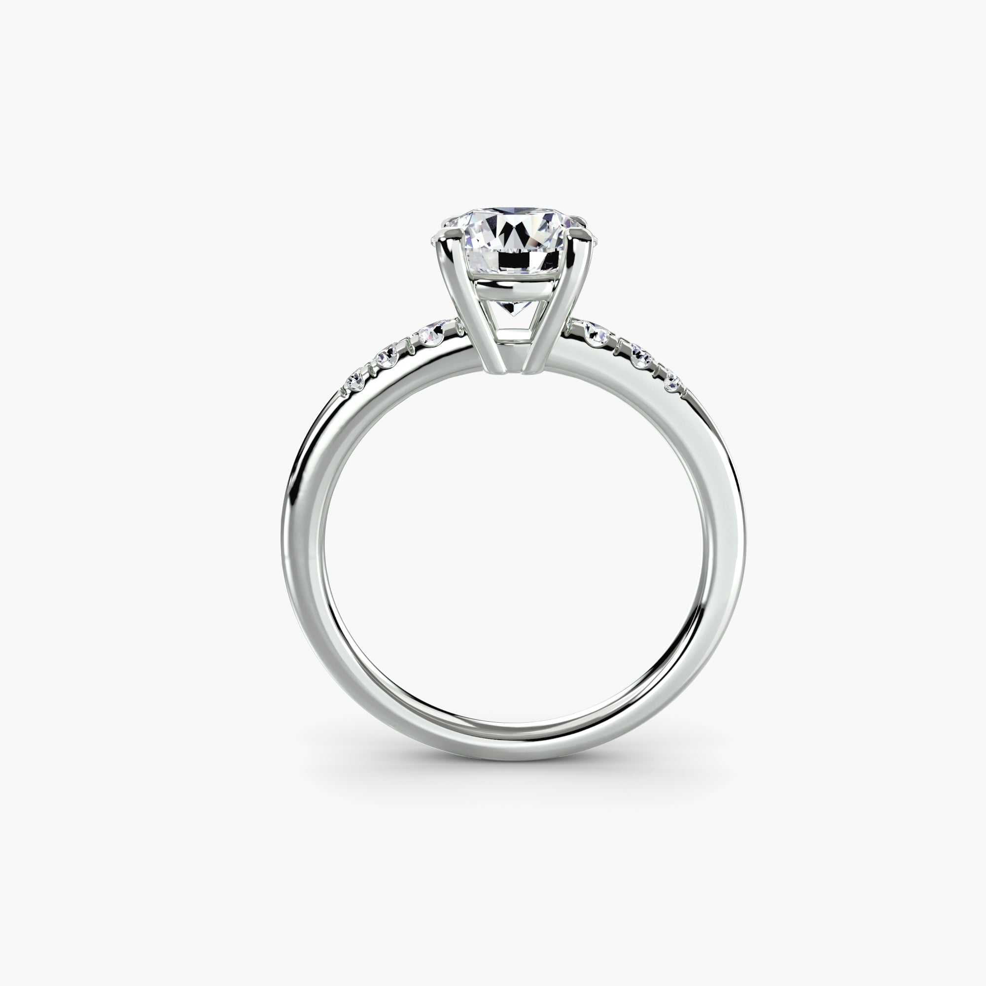 Solitaire with Shoulder Accents - VYKA Diamonds