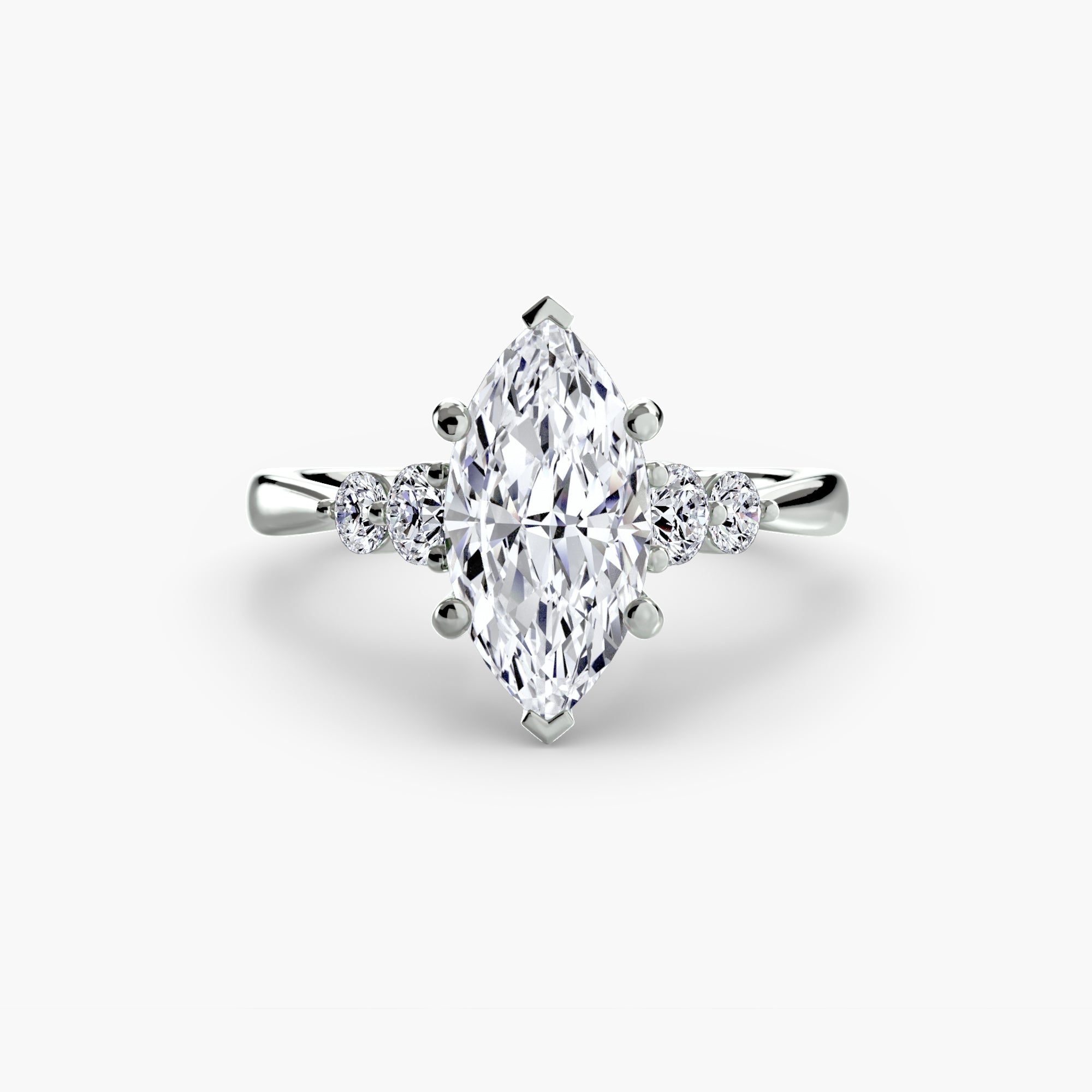 Solitaire with Shoulder Accents 2 - VYKA Diamonds