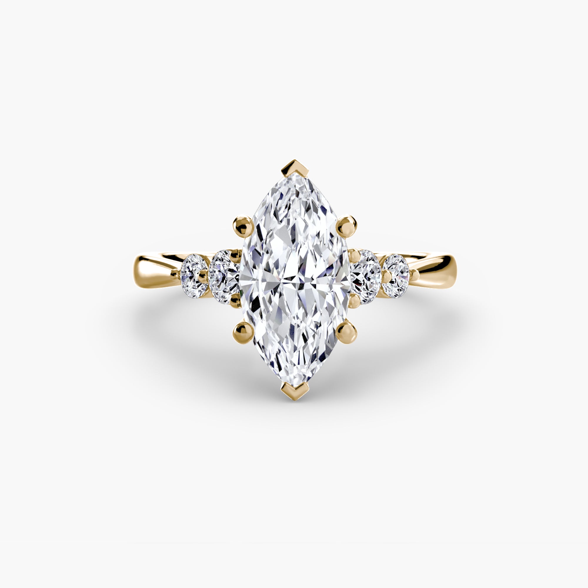 Solitaire with Shoulder Accents 2 - VYKA Diamonds