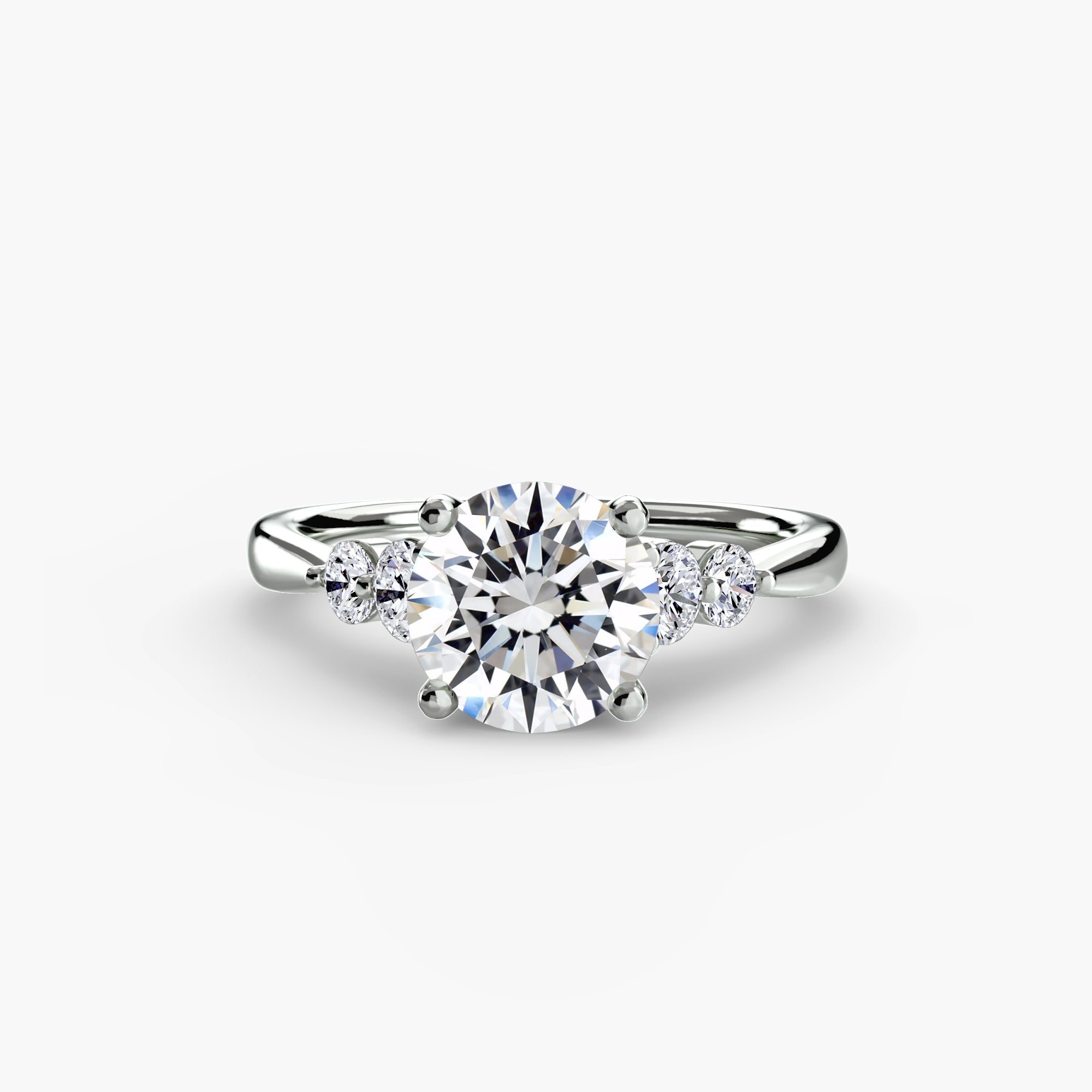 Solitaire with Shoulder Accents 2 - VYKA Diamonds
