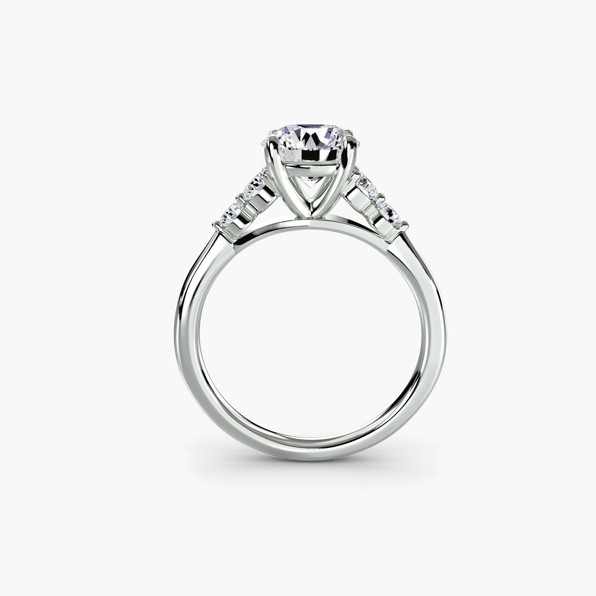 Solitaire with Shoulder Accents 2 - VYKA Diamonds