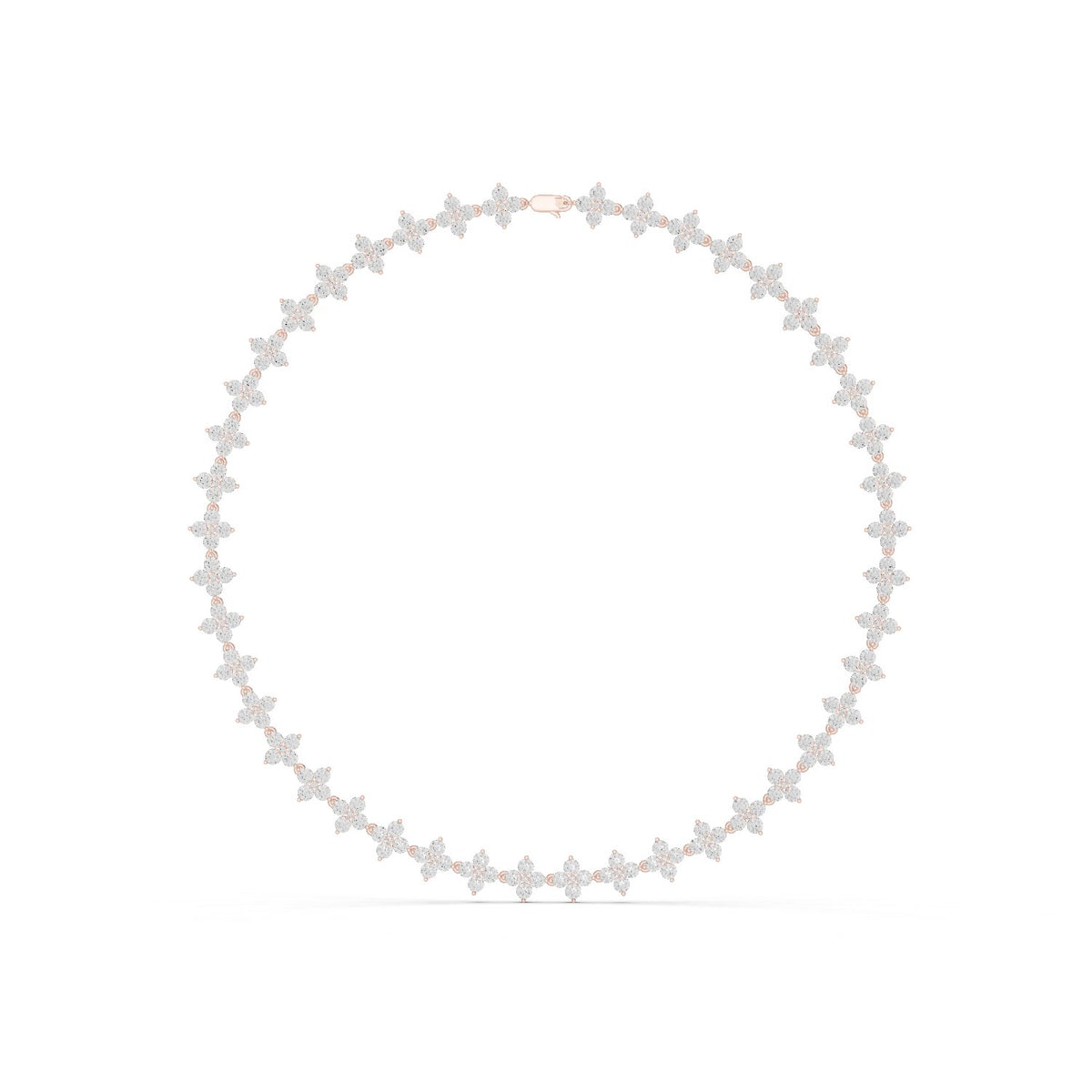 Marquise Floral Cluster Collar Necklace