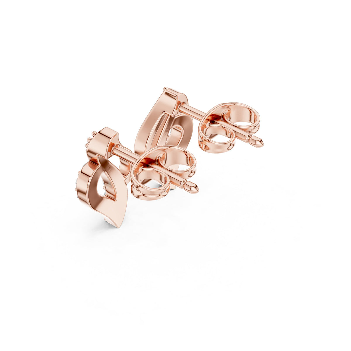 S Swirl Pave Diamond Stud Earrings