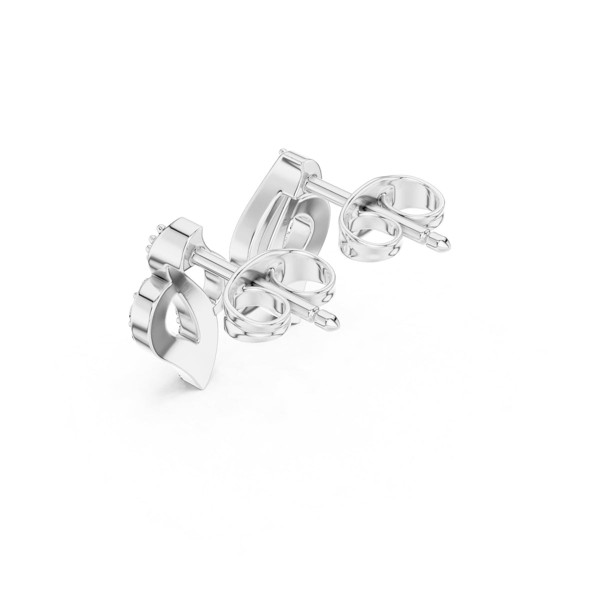 S Swirl Pave Diamond Stud Earrings
