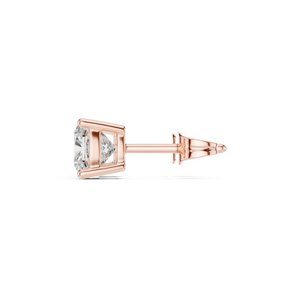 Cushion Solitaire Diamond Stud Earrings