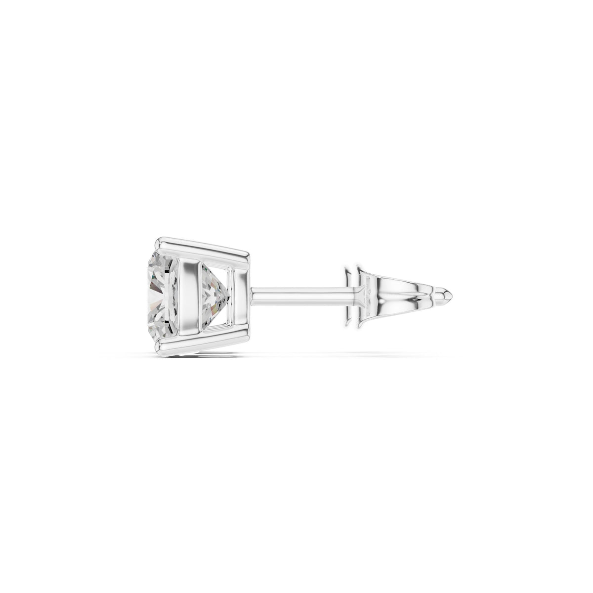 Cushion Solitaire Diamond Stud Earrings