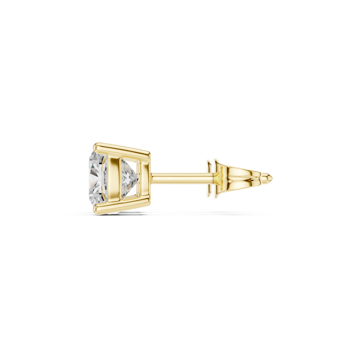 Cushion Solitaire Diamond Stud Earrings