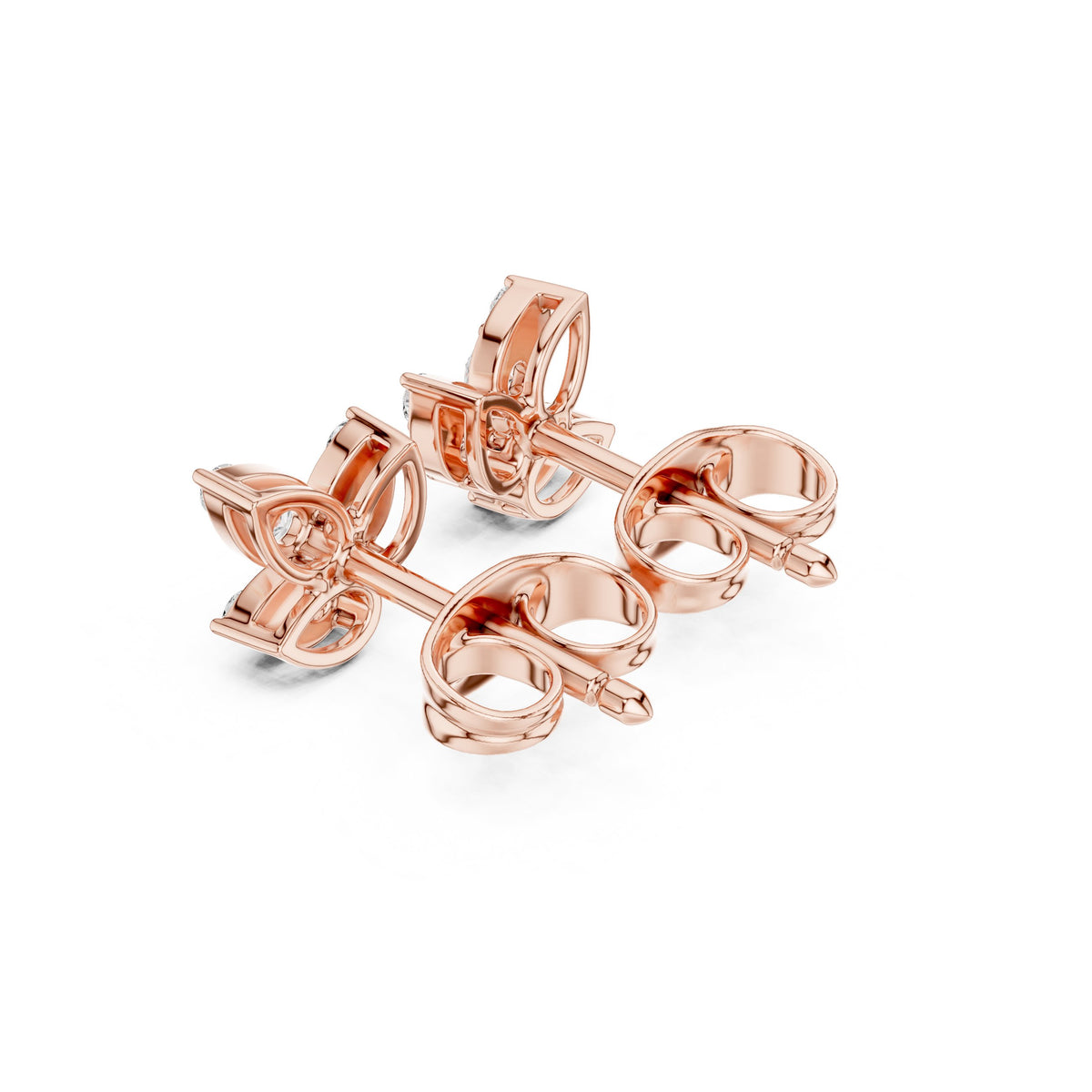 Butterfly Pave Diamond Stud Earrings