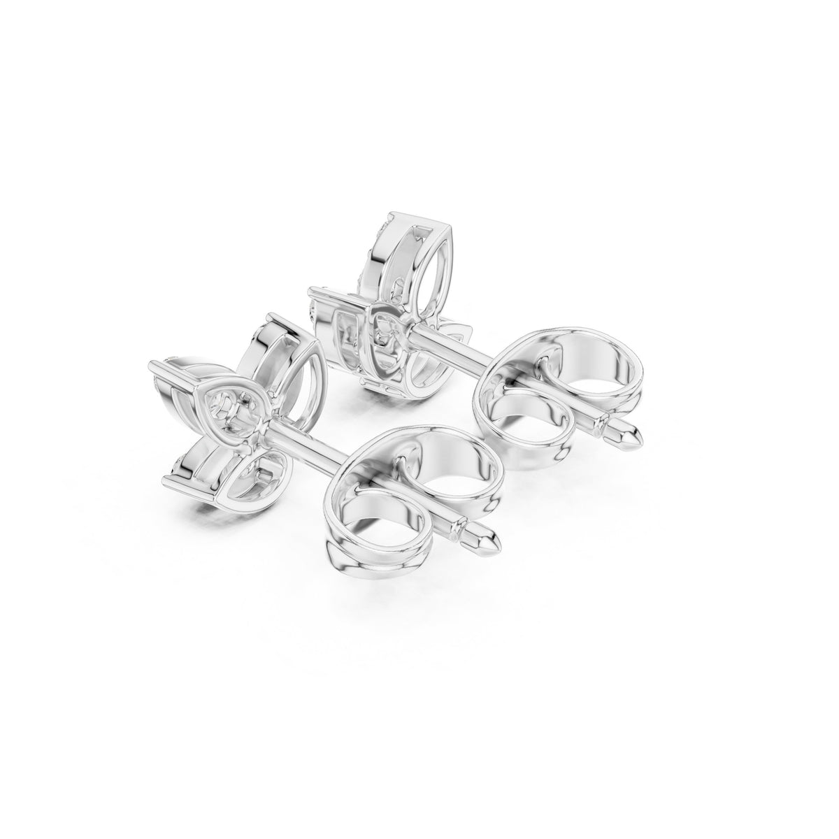 Butterfly Pave Diamond Stud Earrings