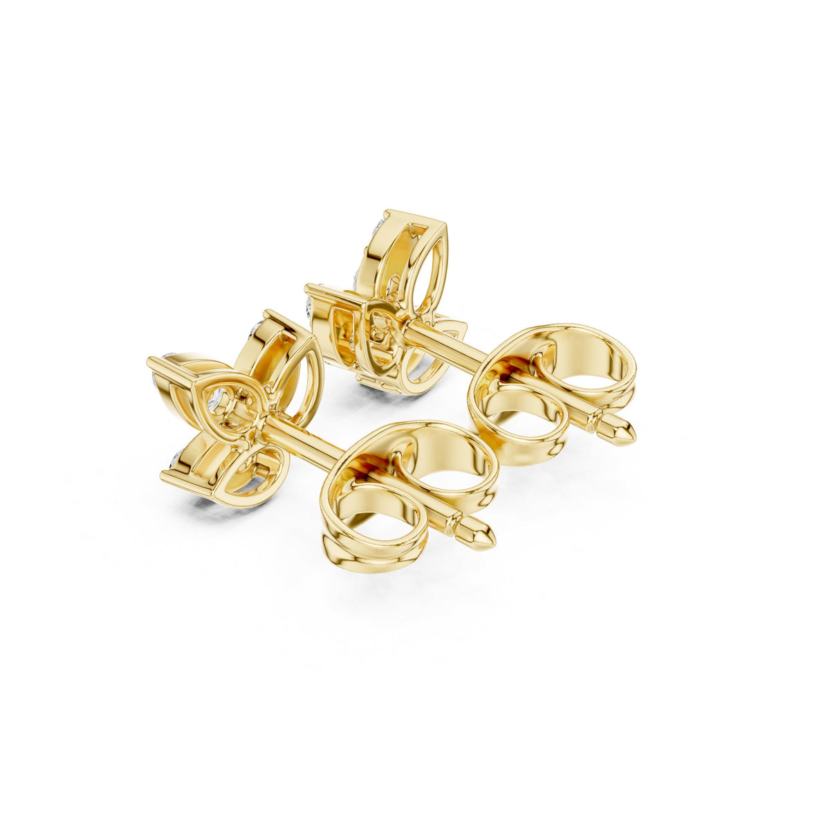 Butterfly Pave Diamond Stud Earrings