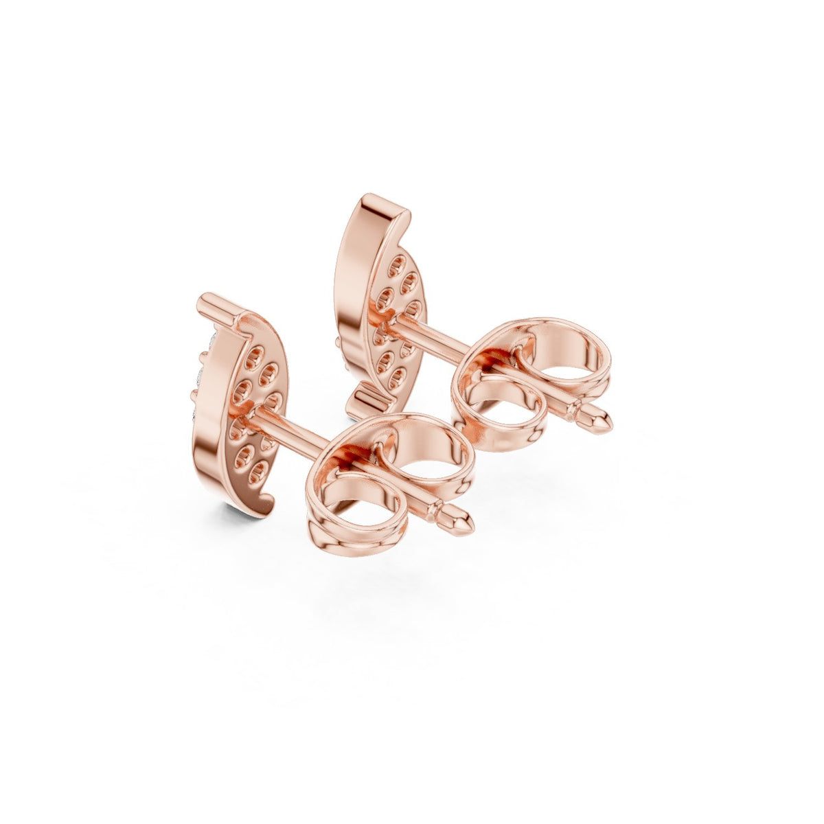 أقراط ألماس باڤيه على شكل ماركيز in Rose Gold - VYKA Diamonds
