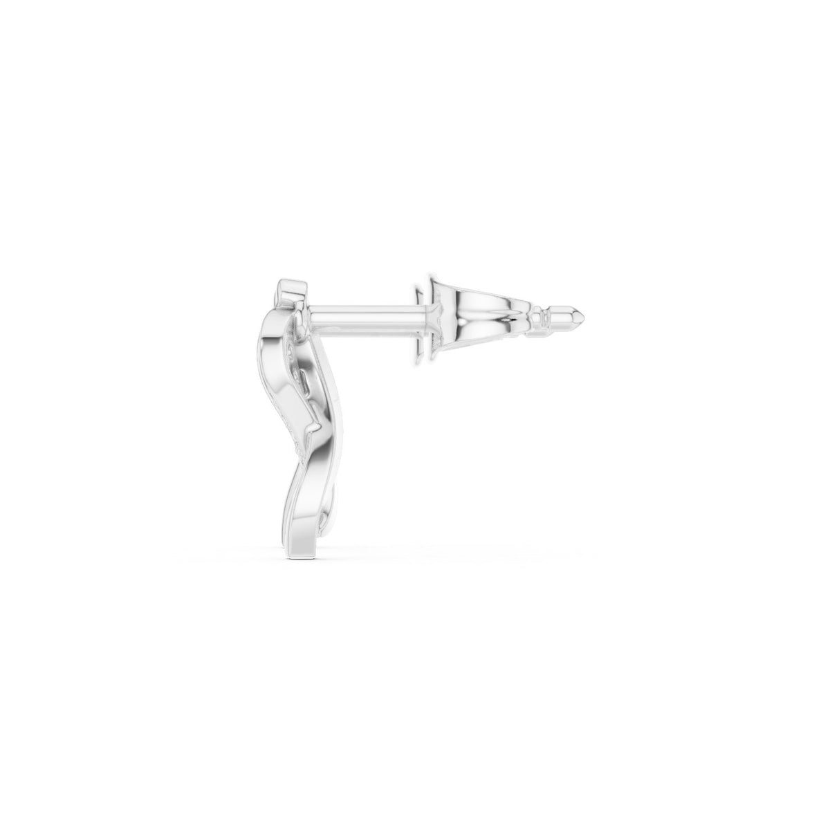 Twisted S Pave Diamond Stud Earrings