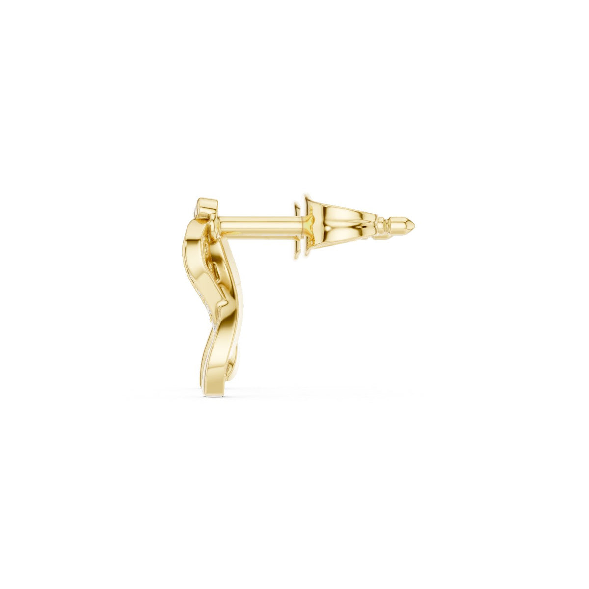 Twisted S Pave Diamond Stud Earrings