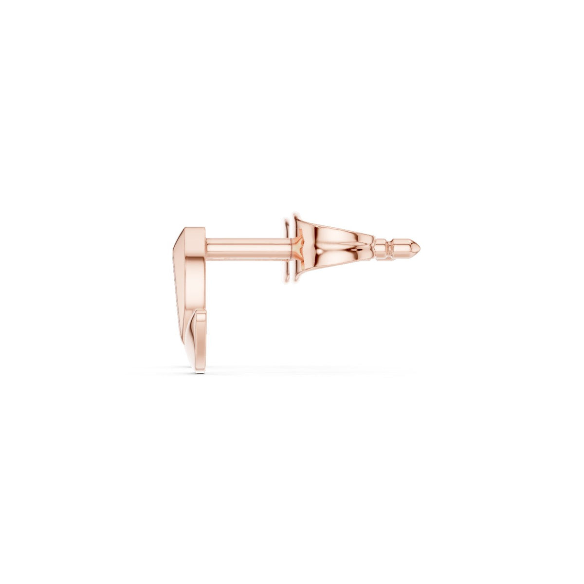 Marquise Leaf Outline Diamond Stud Earrings