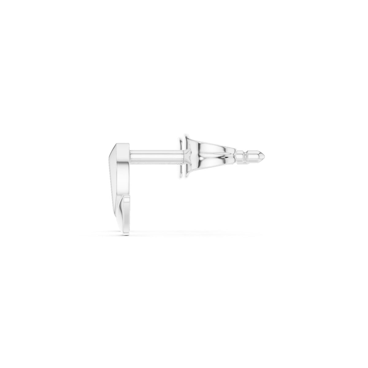 Marquise Leaf Outline Diamond Stud Earrings