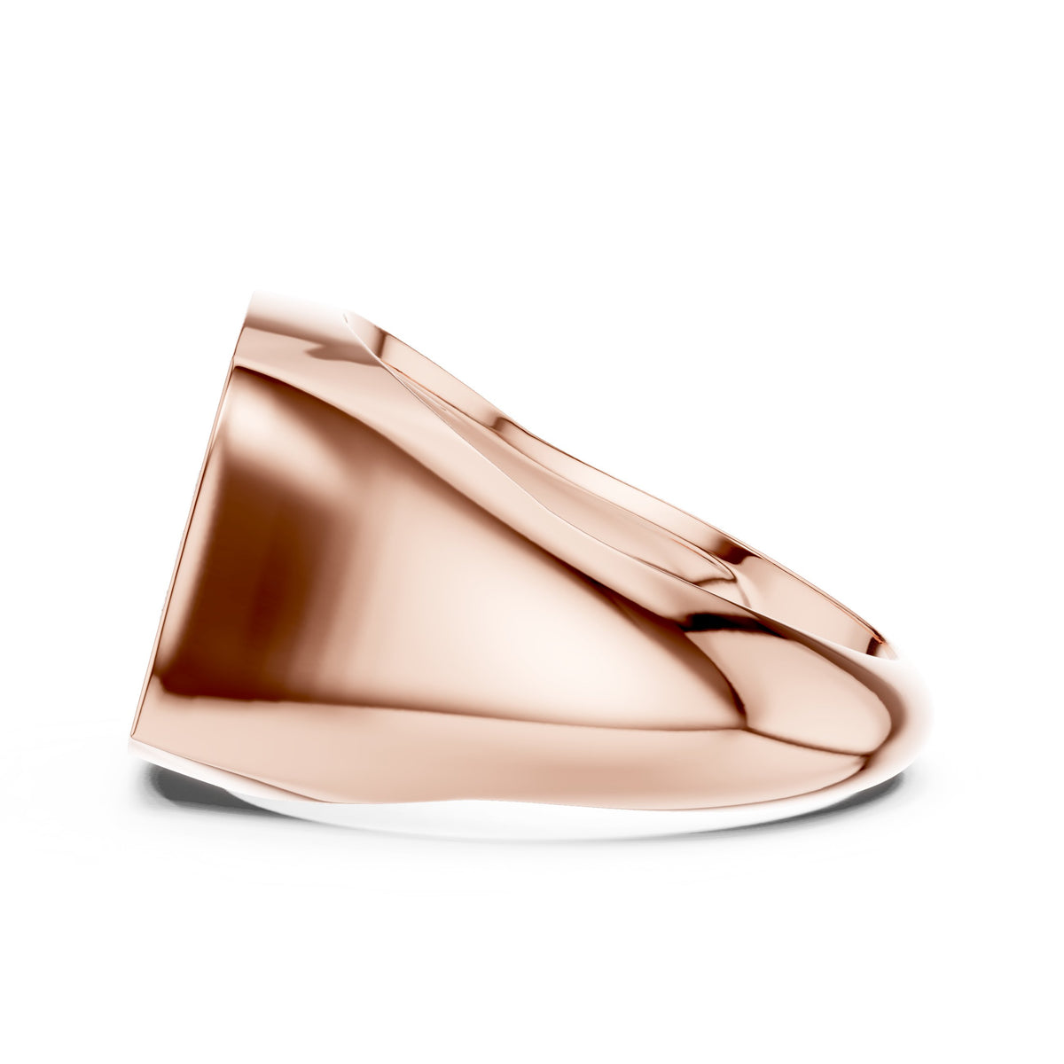 Pavé Cushion Signet Men's Ring in Rose Gold - VYKA Diamonds