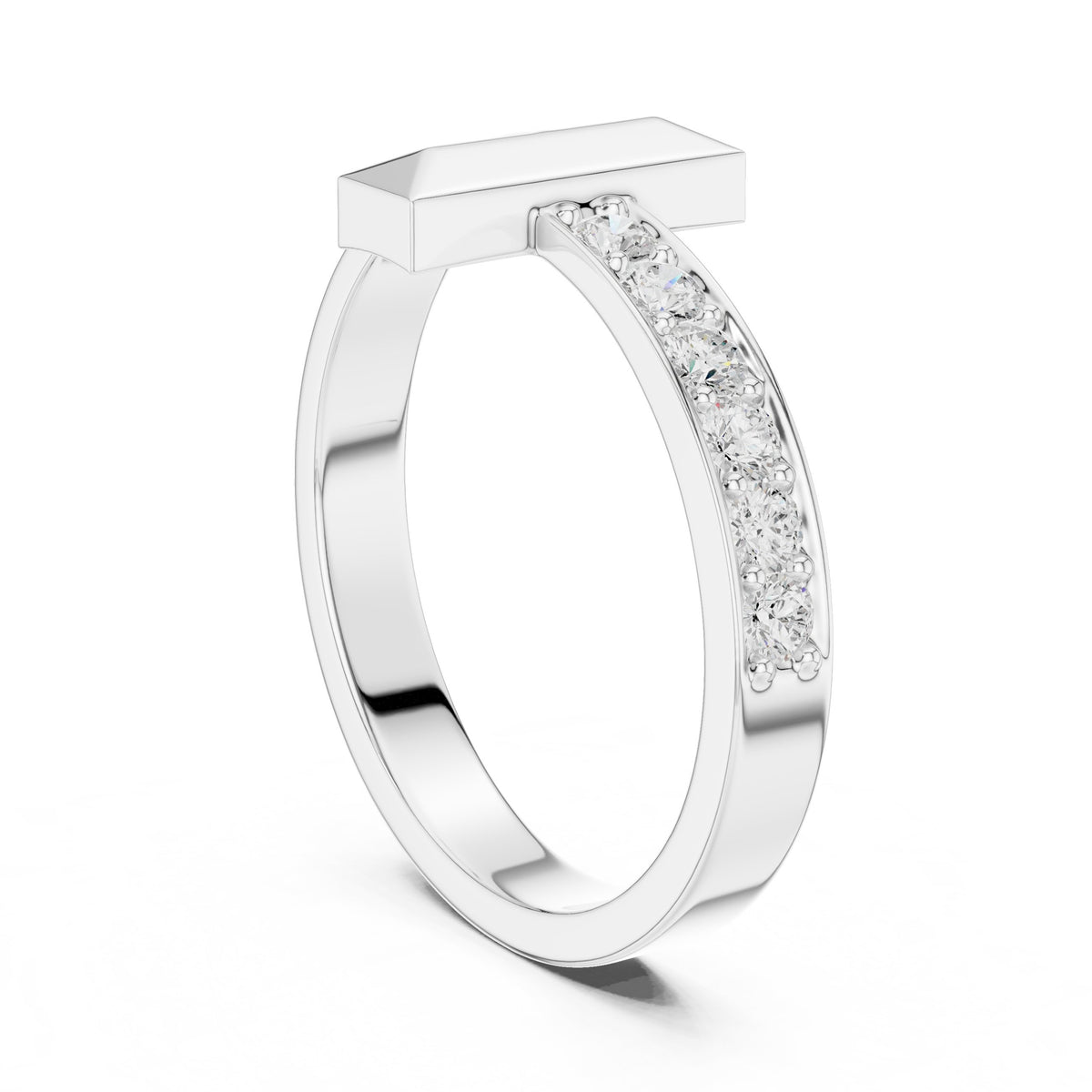 T-Bar Pavé Diamond Band