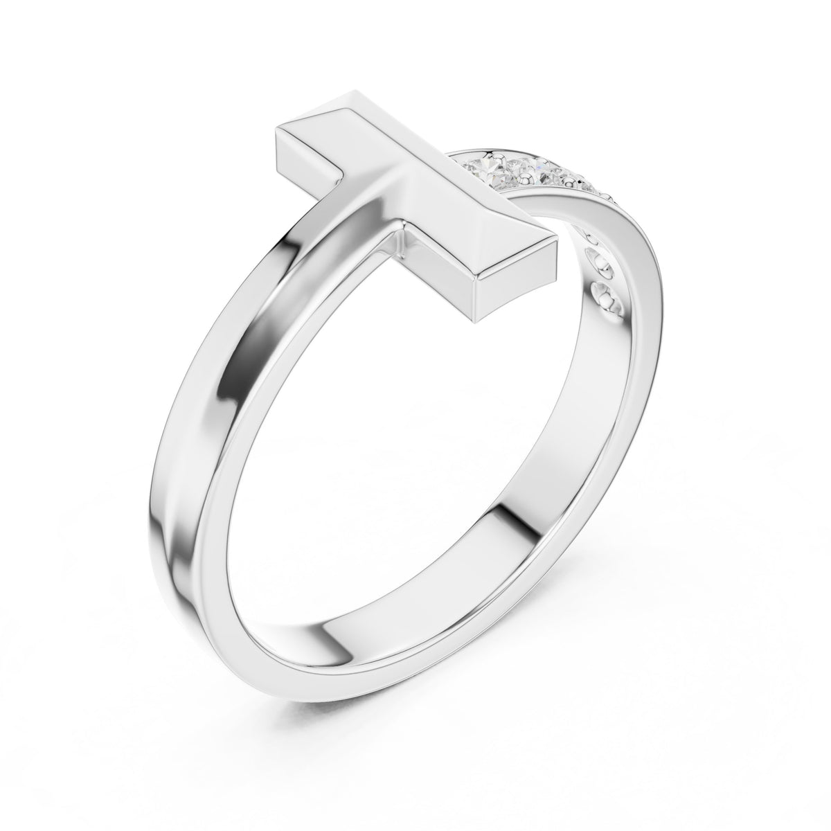 T-Bar Pavé Diamond Band