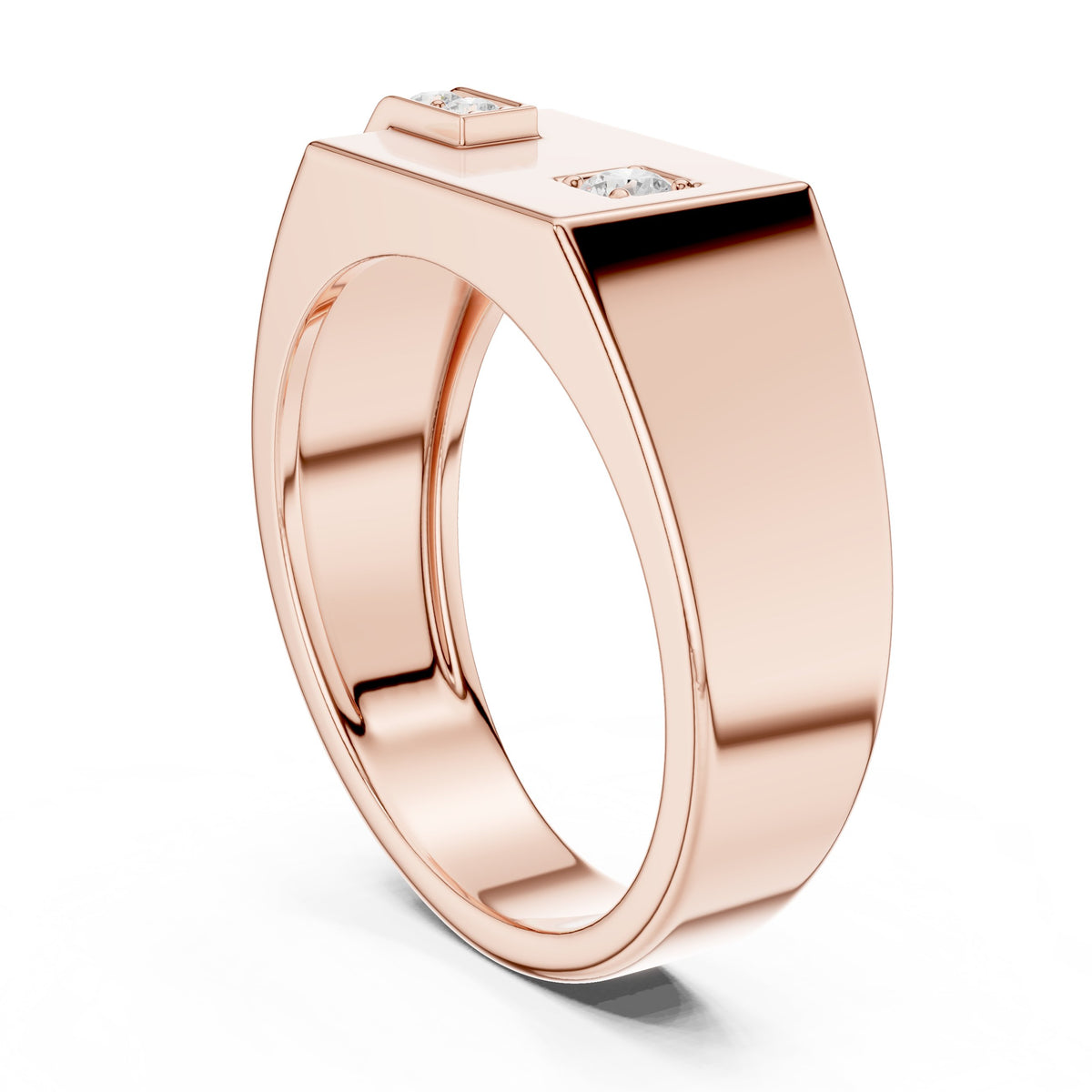 Plate Signet Pavé Men's Ring