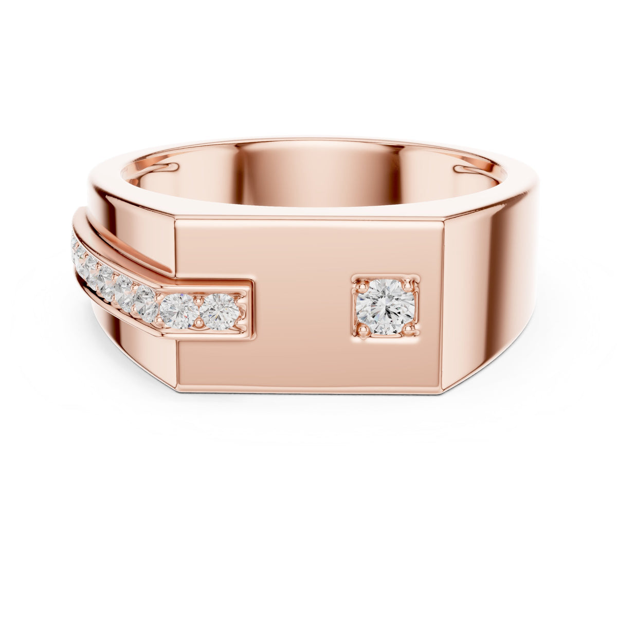 Plate Signet Pavé Men's Ring