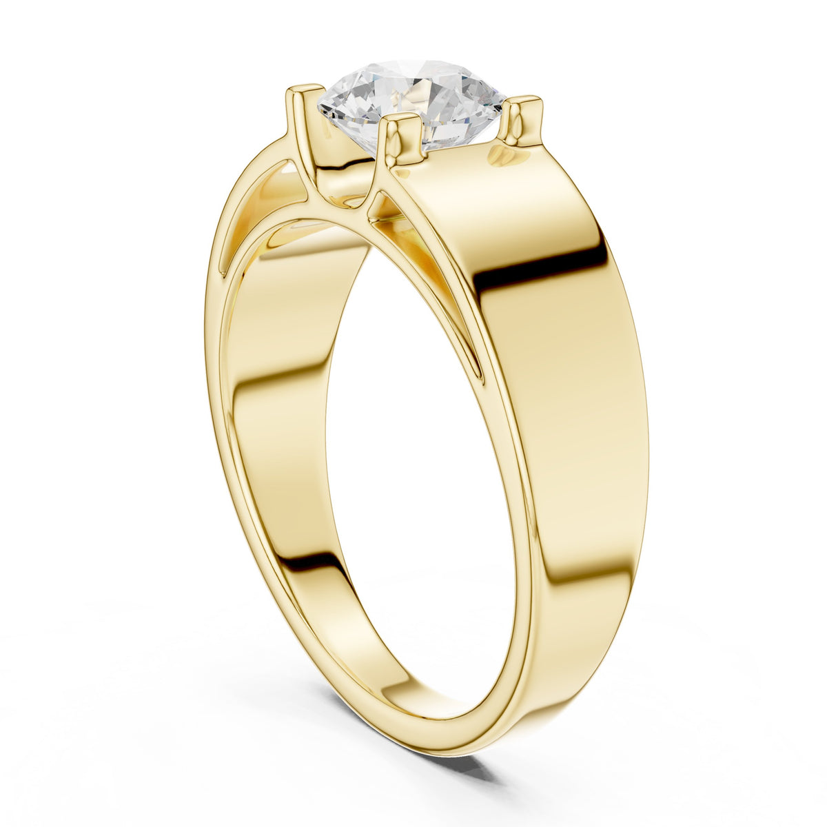 Round Diamond Collet Men's Solitaire