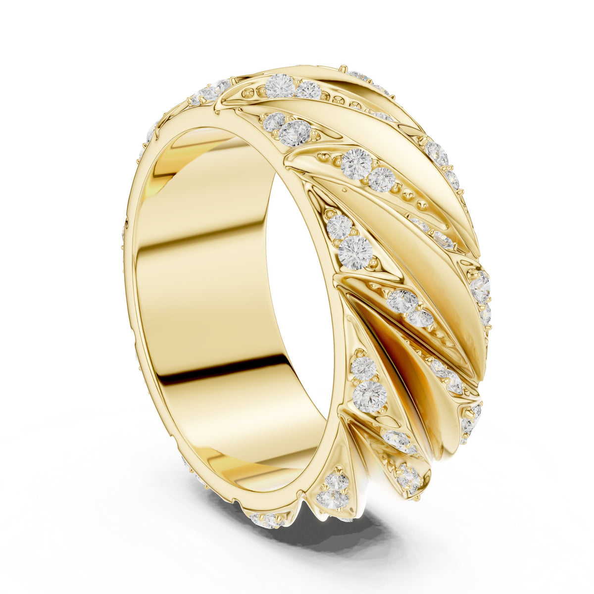 Twisted Pavé Men's Diamond Band