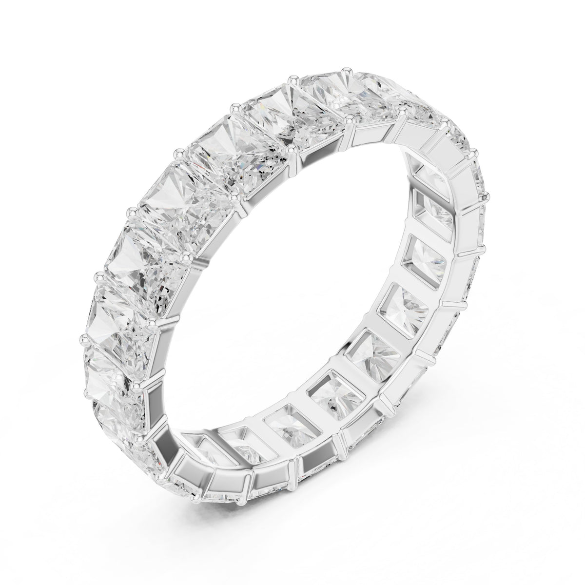 Radiant Cut Diamond Eternity Band