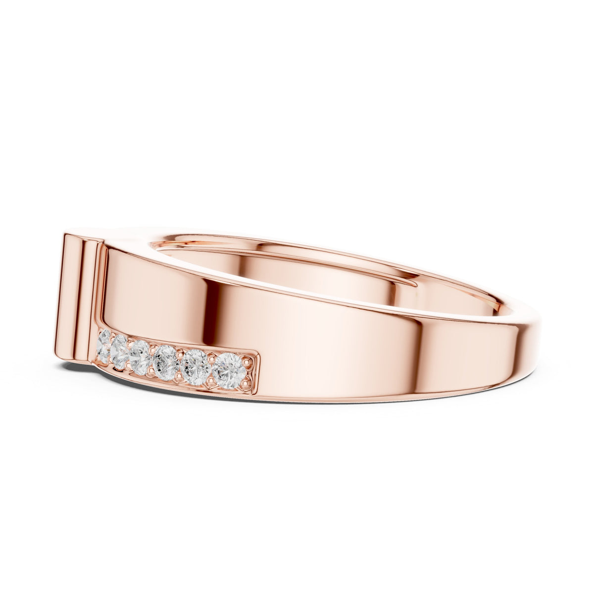Gold Bar Pavé Men's Band
