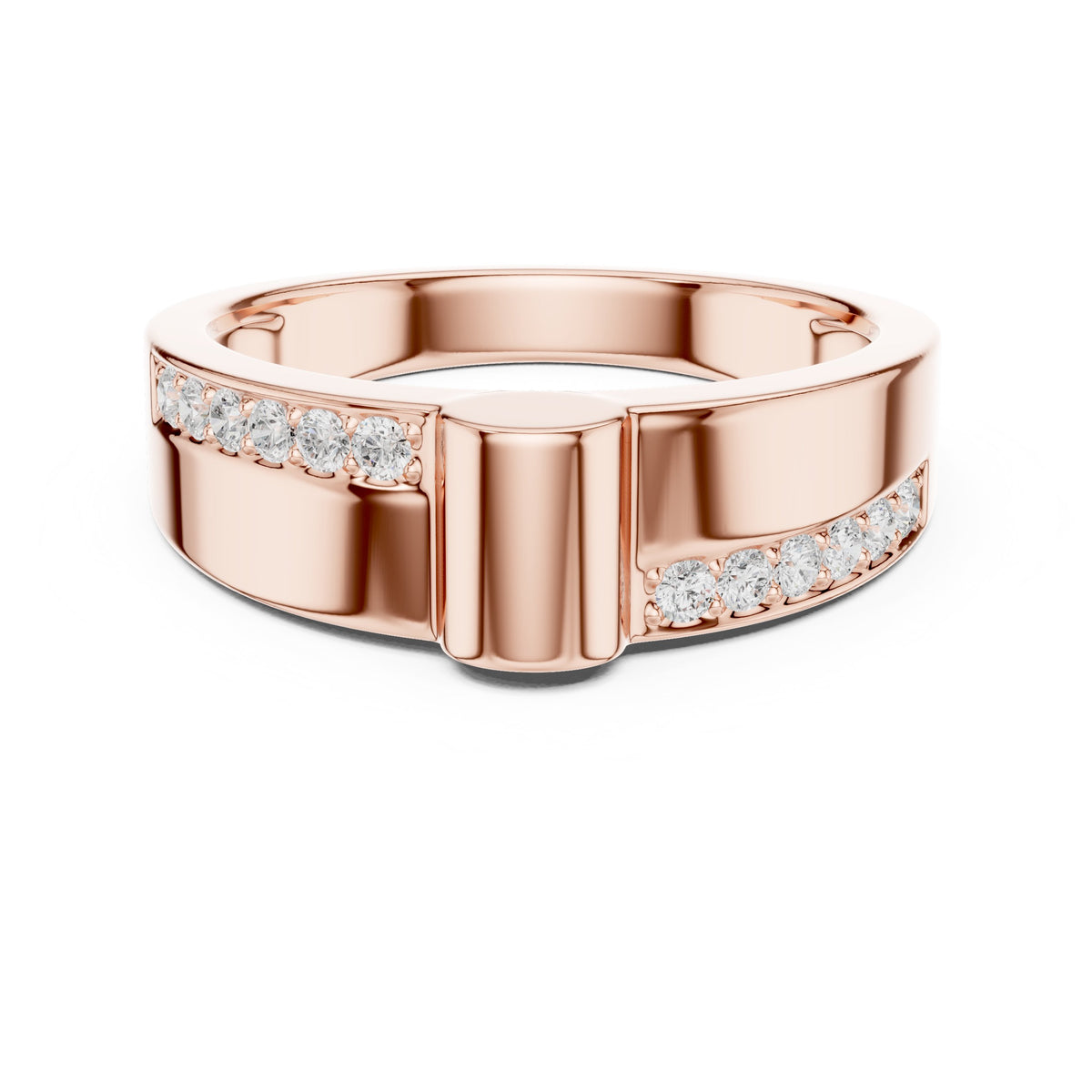 Gold Bar Pavé Men's Band