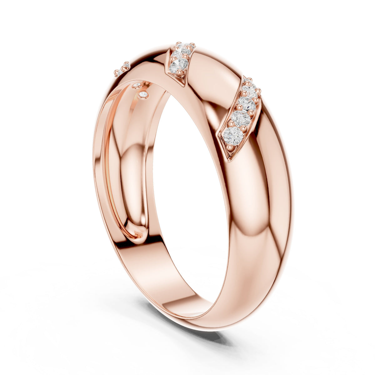 Diagonal Diamond Dome Band