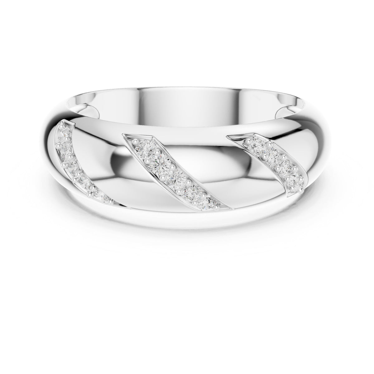 Diagonal Diamond Dome Band