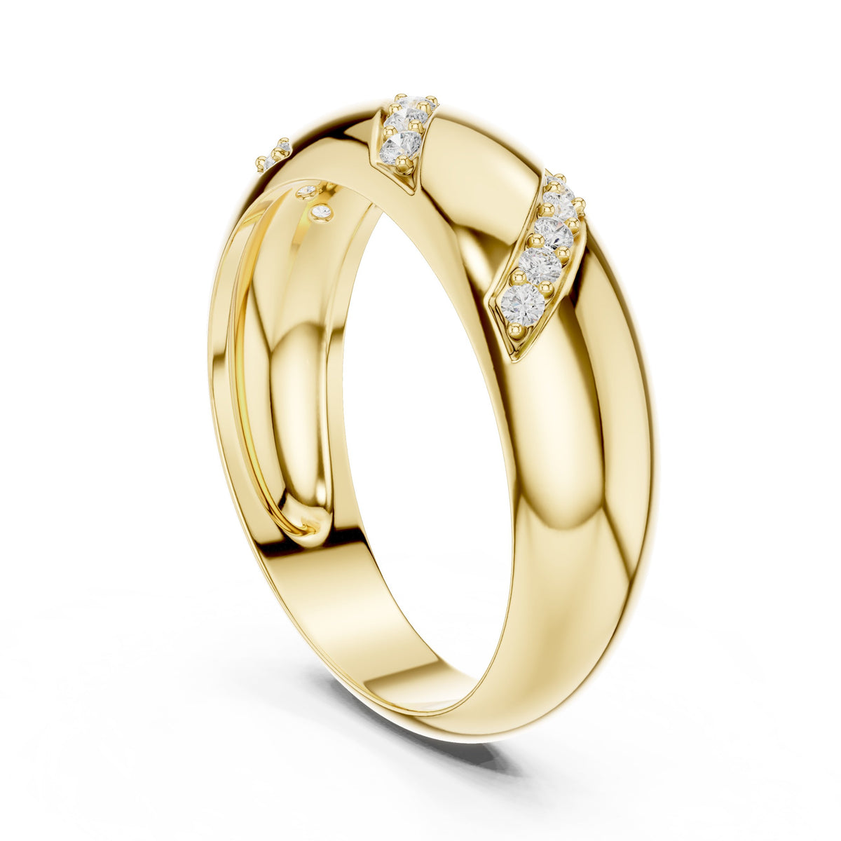 Diagonal Diamond Dome Band