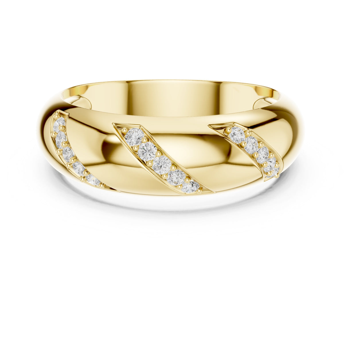 Diagonal Diamond Dome Band