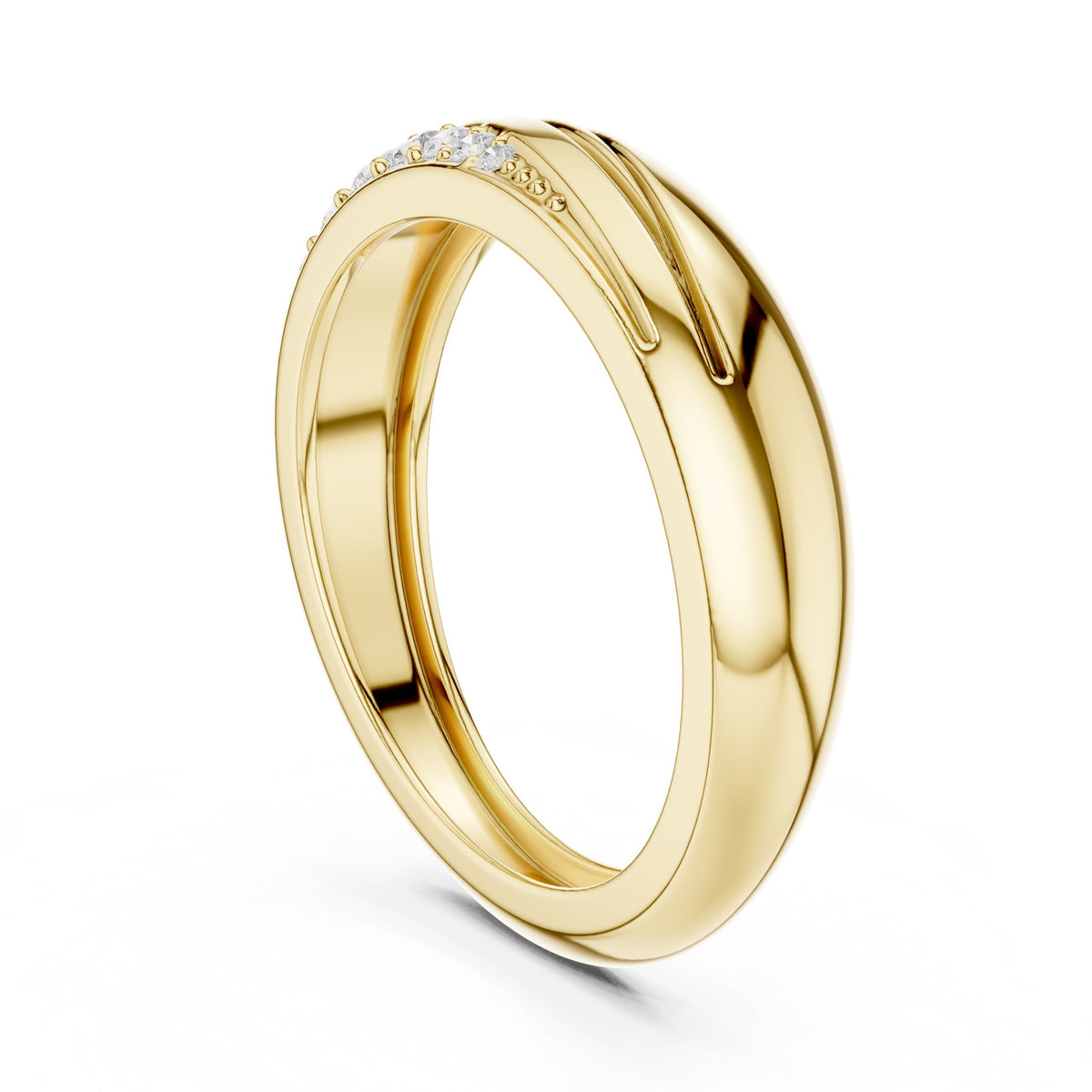 Wave Pavé Diamond Band