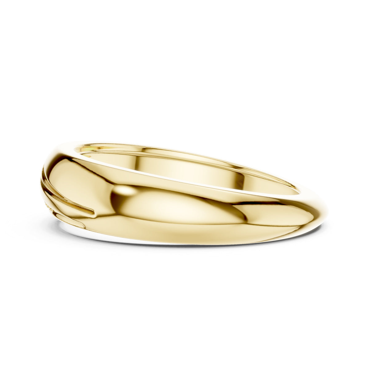 Wave Pavé Diamond Band in Yellow Gold - VYKA Diamonds