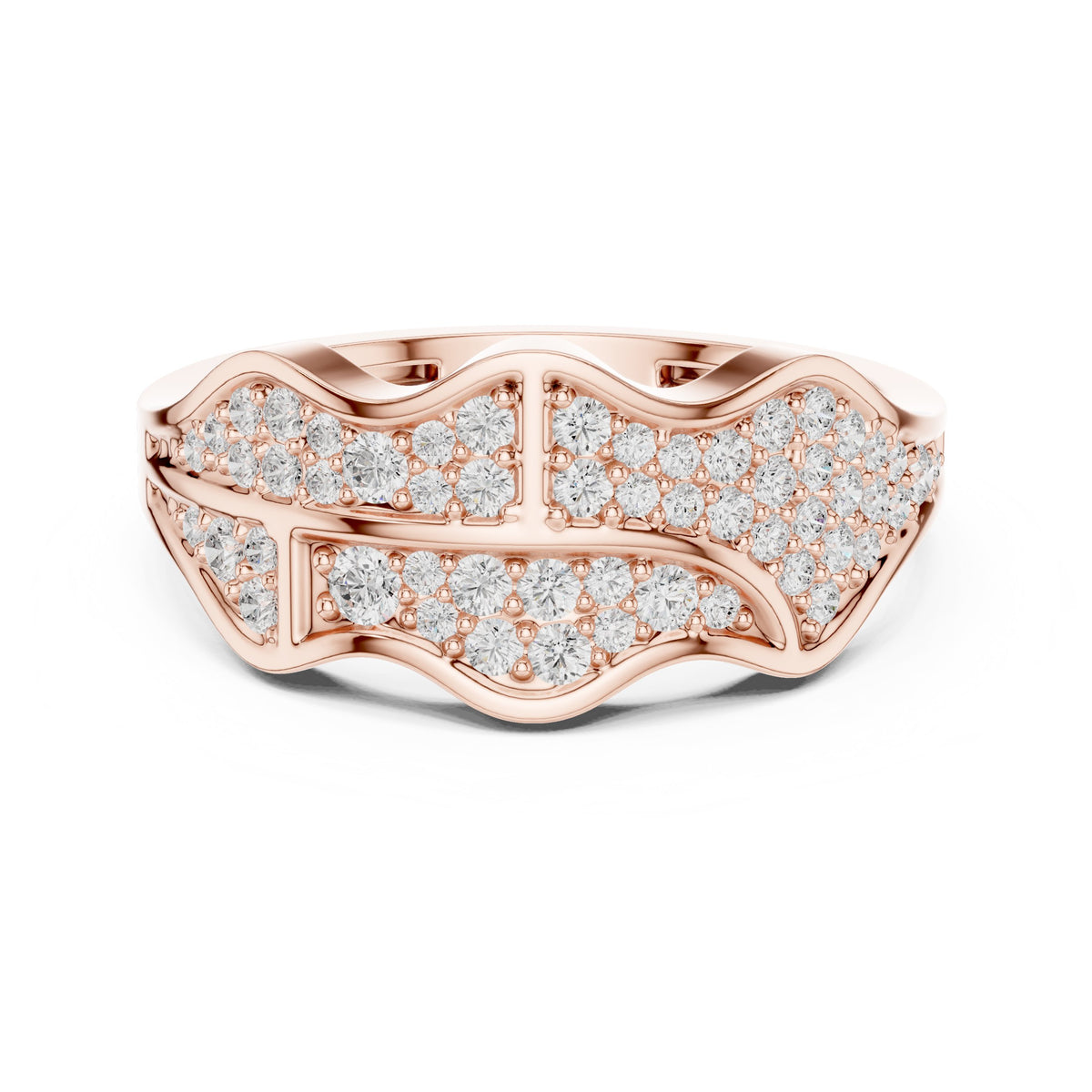 Wave Pavé Men's Diamond Band