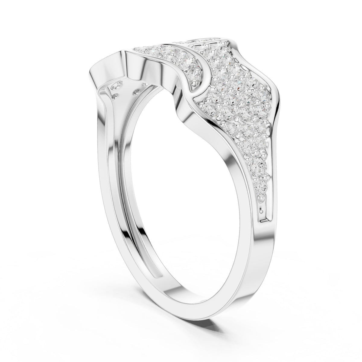Wave Pavé Men's Diamond Band