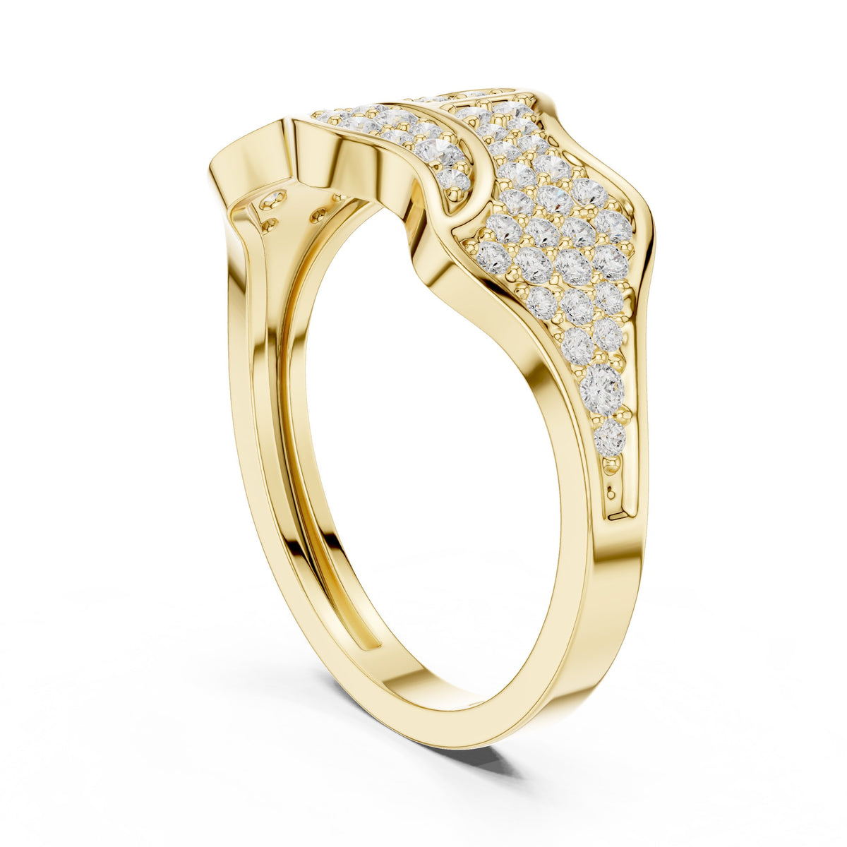 Wave Pavé Men's Diamond Band