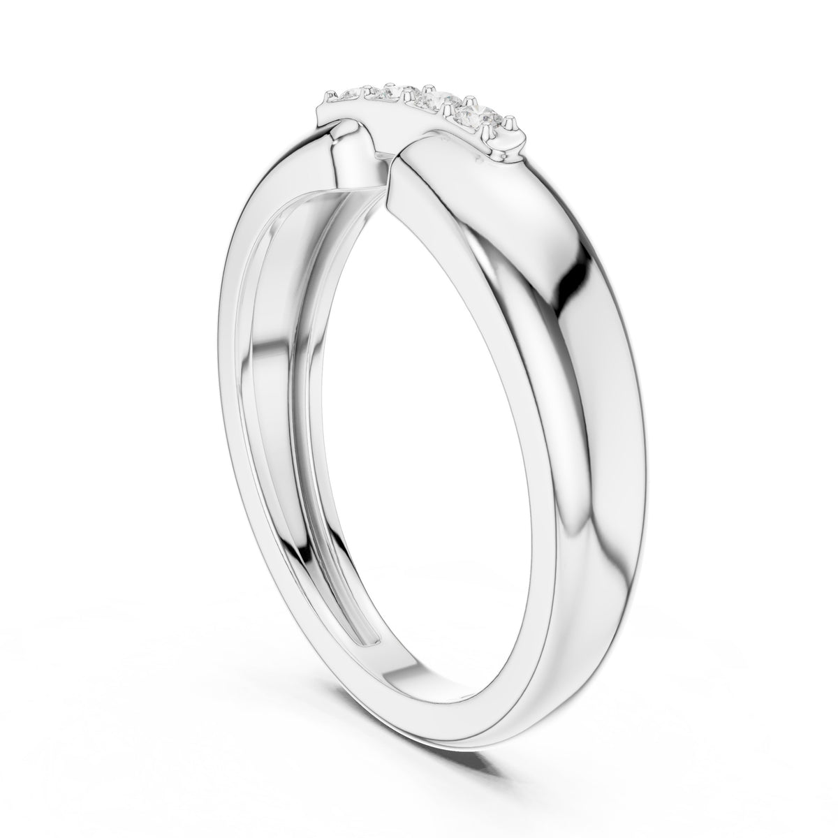 Offset Pavé Bar Diamond Band