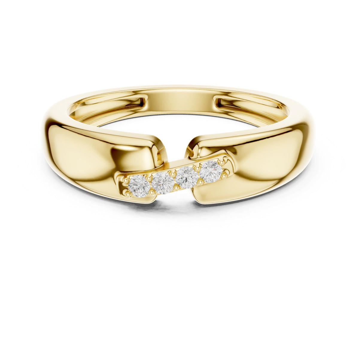 Offset Pavé Bar Diamond Band