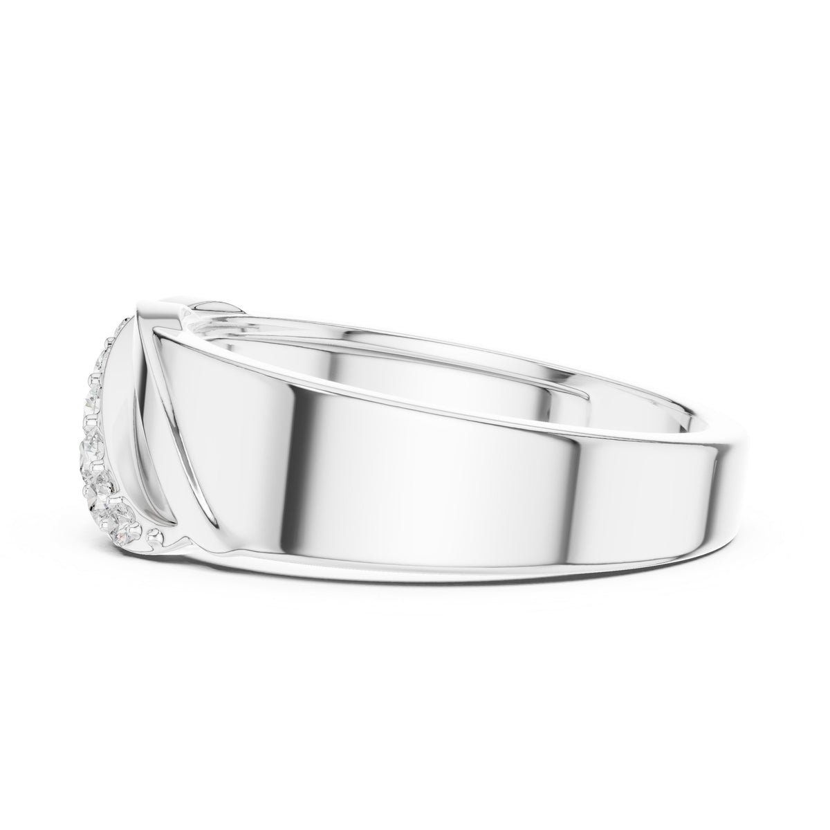 Leaf Pavé Men's Diamond Ring